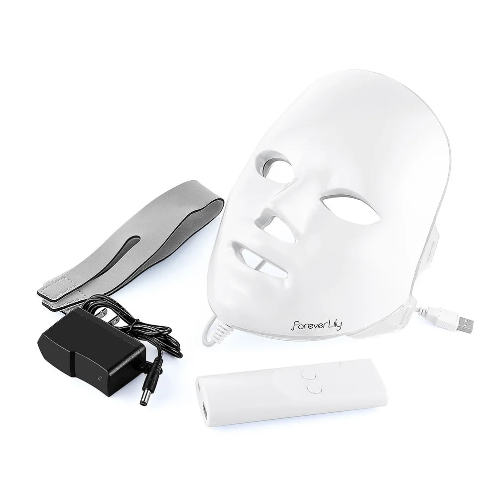 LED Face Mask 7 Colors LED Photon Facial Mask Skin Rejuvenation Face Beauty Mask
