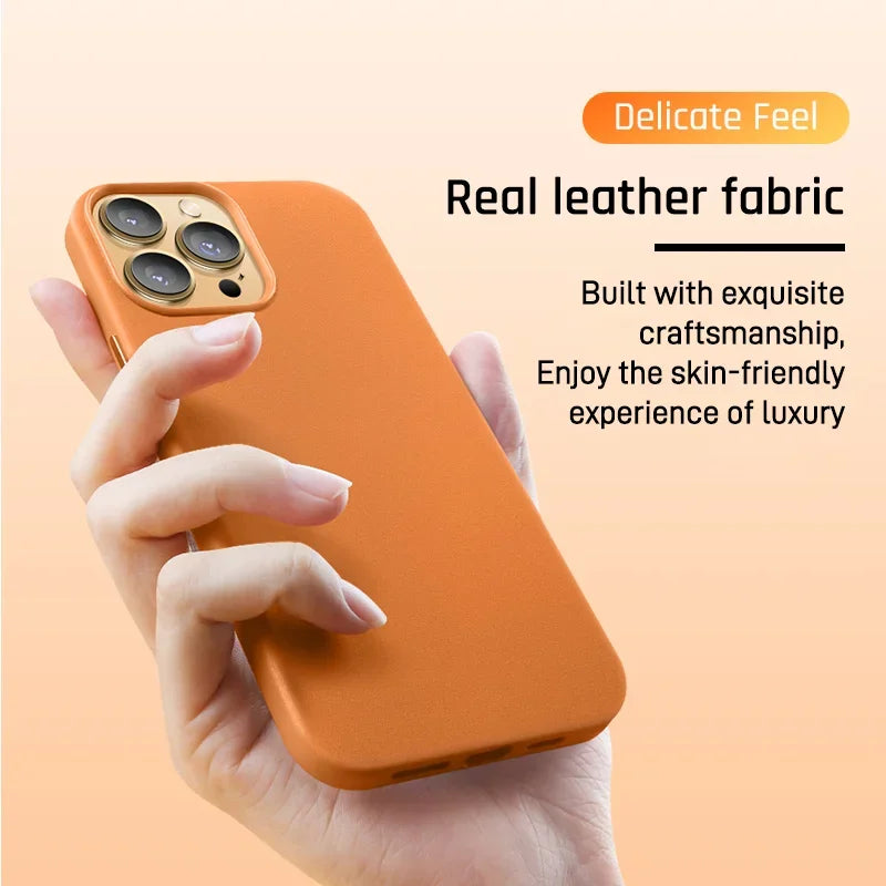 Original Leather Wireless Charging Animation Cases for iPhone 16