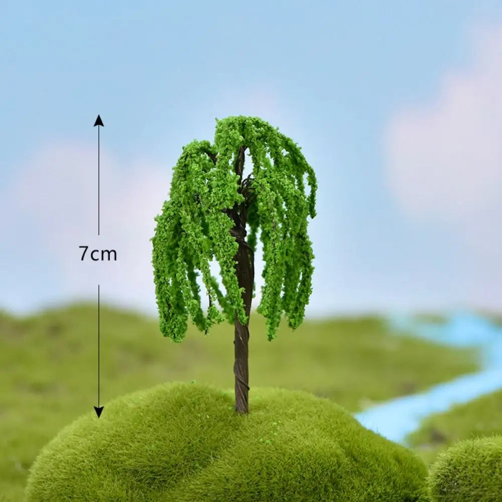 Durable Plastic Sakura Miniatures Rural Style Model Simulation Trees Landscape Vivid Micro Landscape