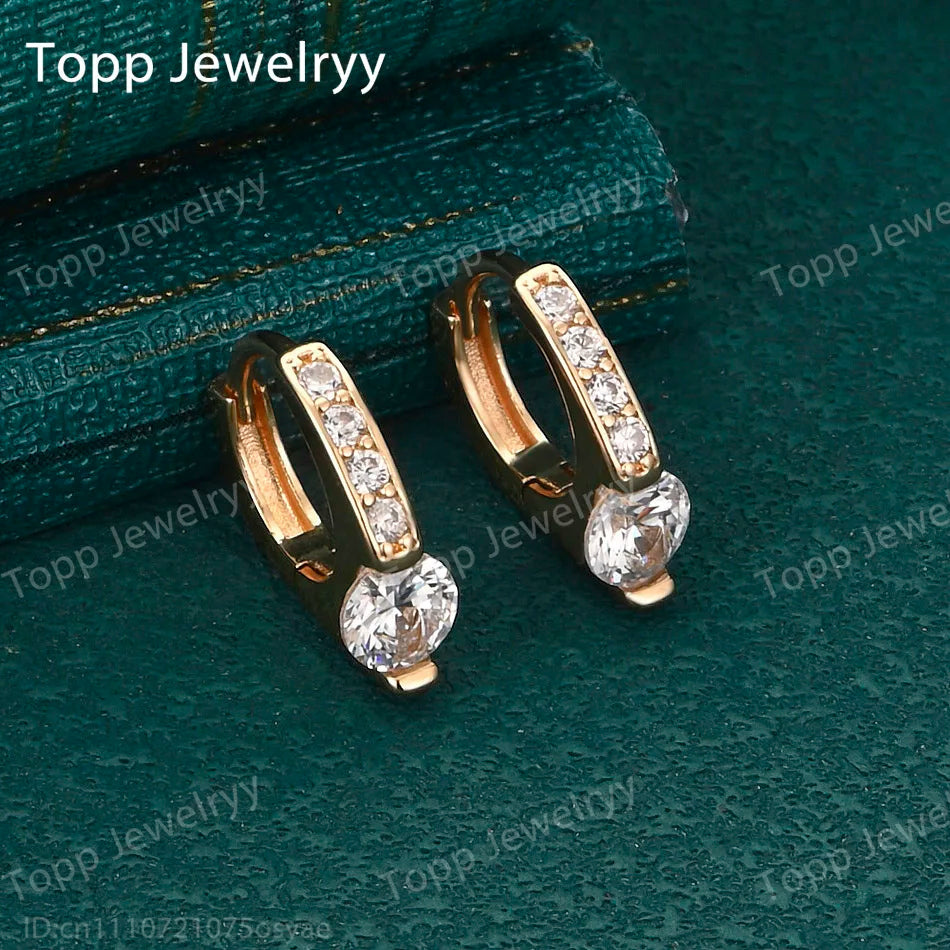 Luxury 925 Sterling Silver Diamond and Zirconia Clip-On Earrings