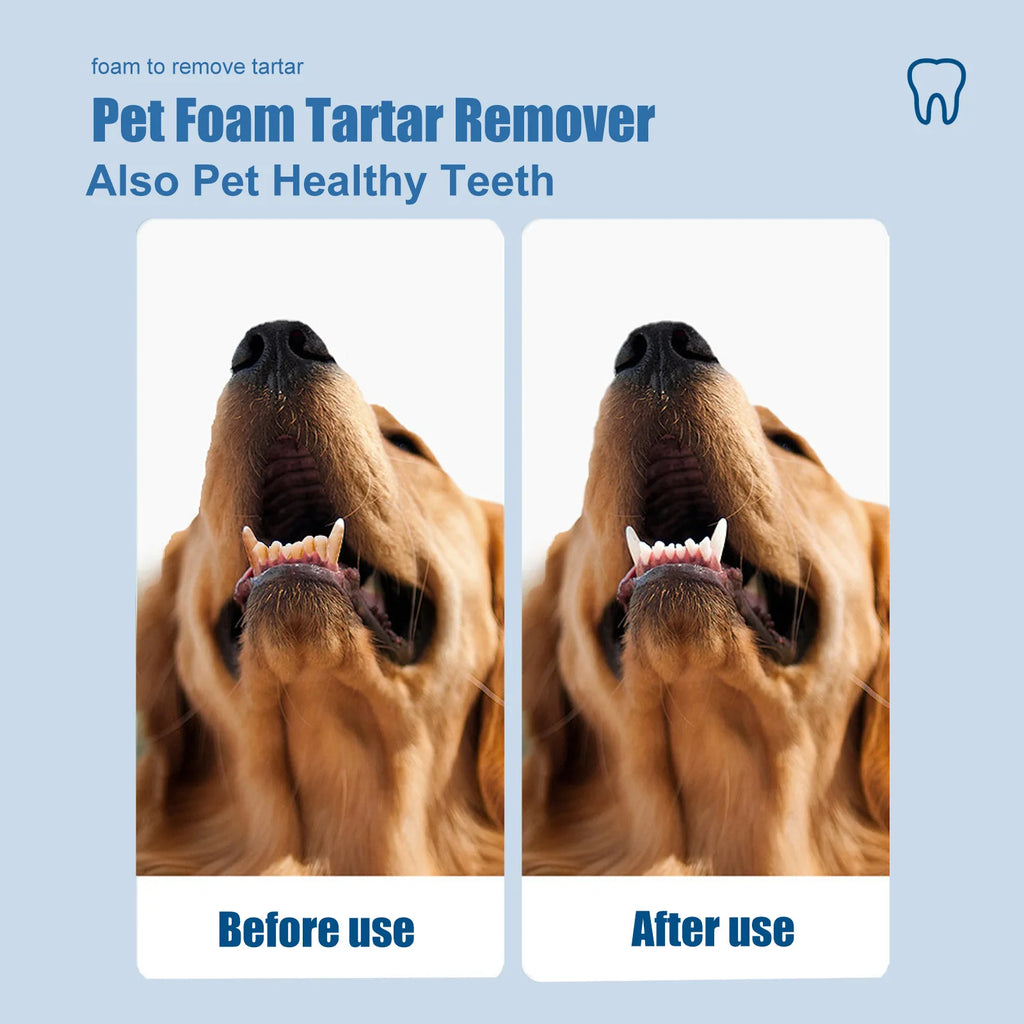 60ml Pet Tartar Remover Natural Plaques Off Tartar Remover Freshen Breath Foam For Dogs Cats Safe Effective Support Healthy Gums
