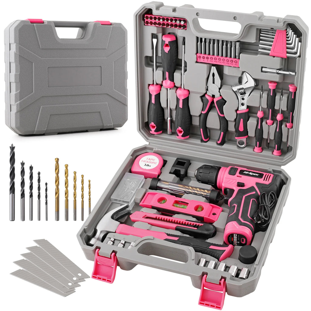 Hi-Spec 133PC Power Tool Sets with 8V Lithium Drill
