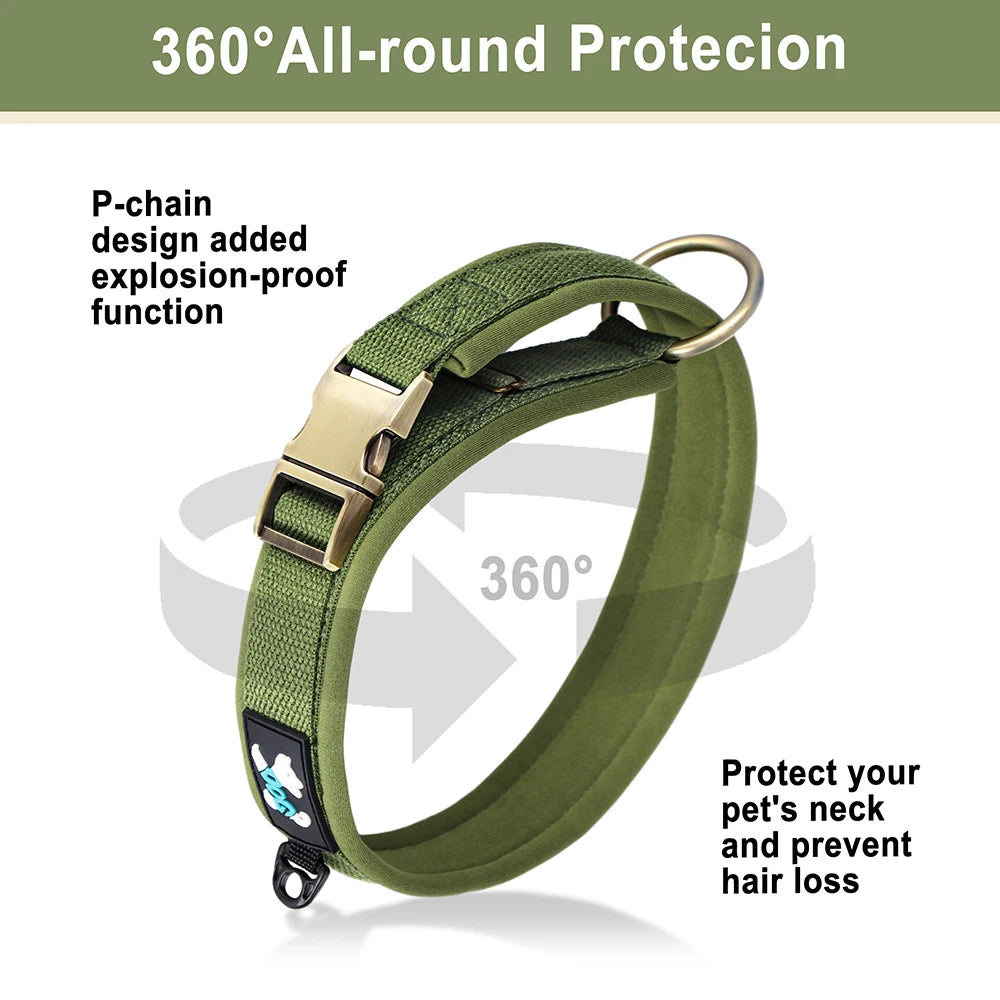Soft Padded Dog Collar Durable Nylon Dog Collars Necklace Adjustable Pet Necklaces for Small Medium Large Dogs French Bulldog