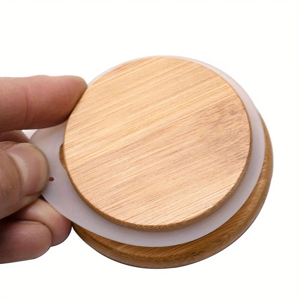 Glass Storage Jars with Airtight Bamboo Lid for Serving Tea, Coffee, Spice, Candy, Cookie