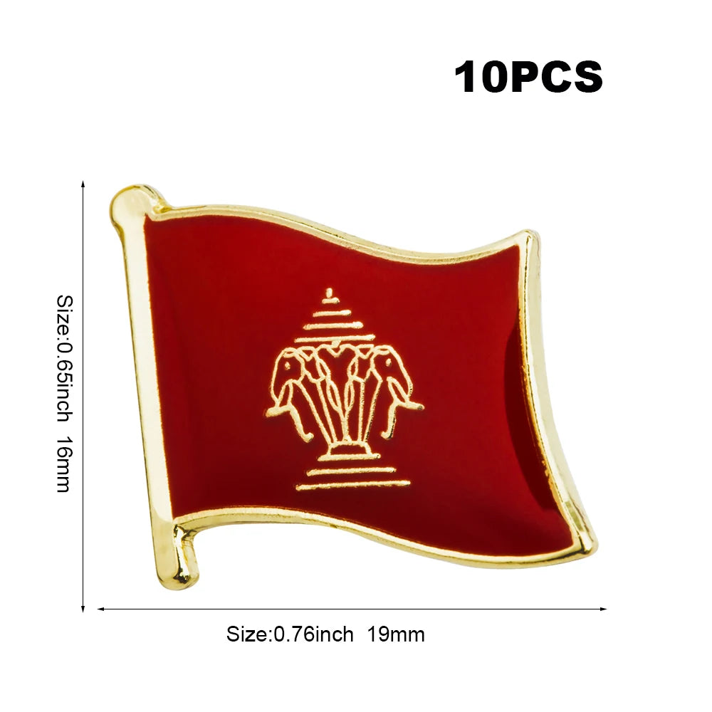 10pcs a lot   Flag Laple Pin Badge Brooch Cambodia Canada Czech Rep. Zimbabwe Kuwait Croatia Kenya Kazakhstan Haiti