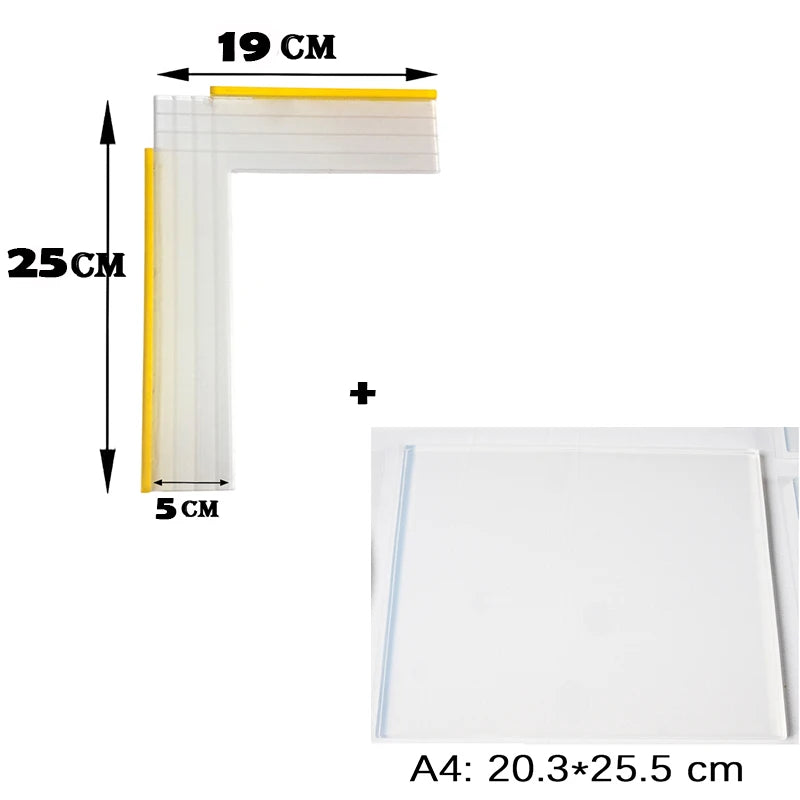 Big Size Printmaking on Paper Monoprinting Resin Clear Gelli Plate for Art & Craft  Gel Printing Plate Tools Fast Free Shipping
