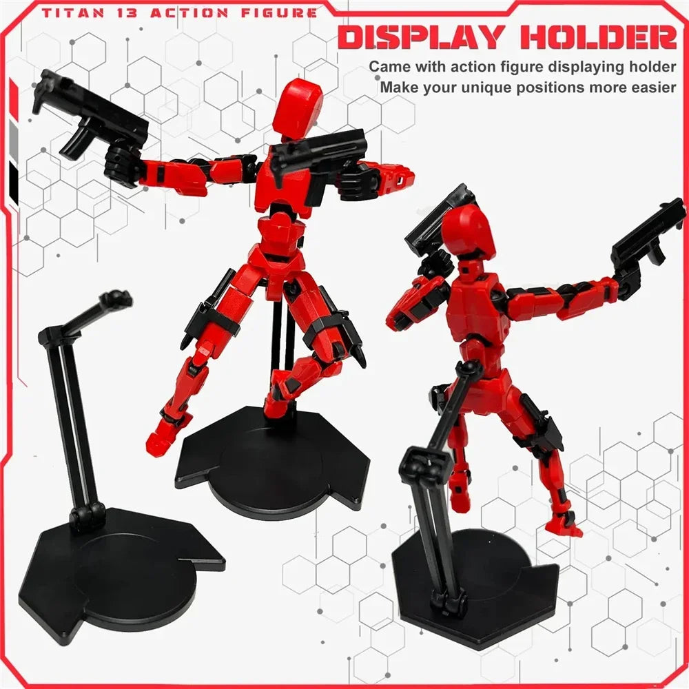 13 Joints Movable Action Figures Dummy Nova Robot Assembled T13 Action Figure with Holder Titan 13 Action Figure Lucky13 Toy