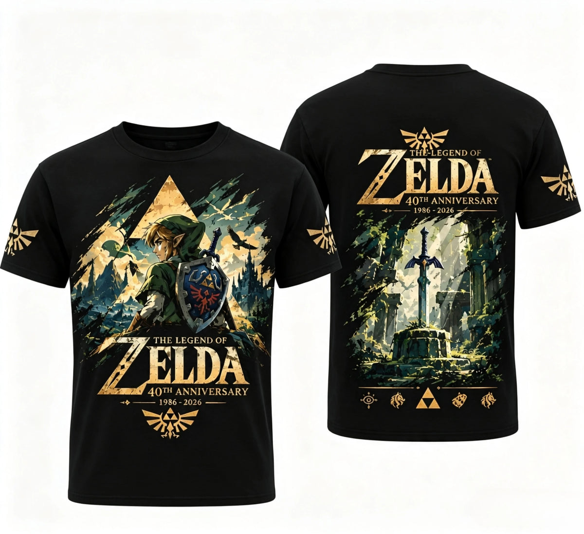 The Legend of Zelda 40th Anniversary T Shirt 1986
