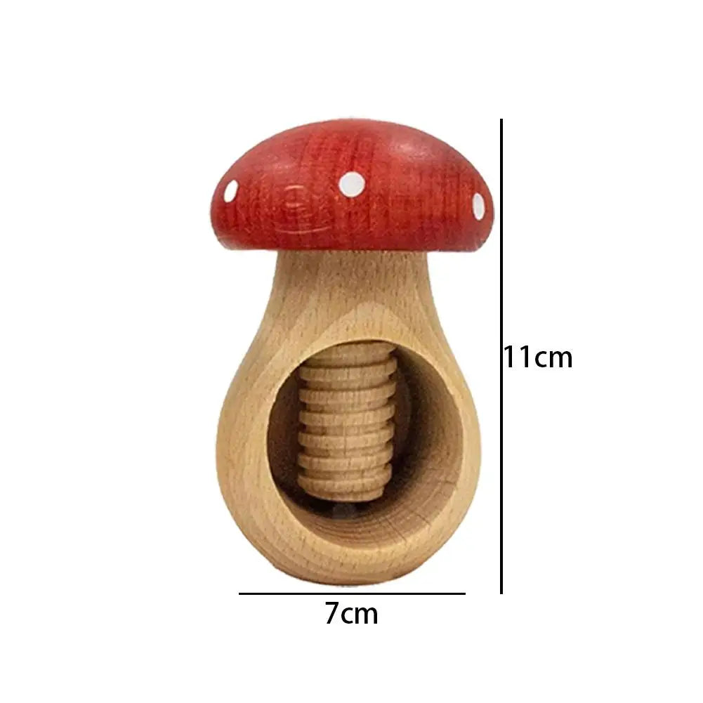 Mushroom Shaped Nut Cracker Wooden Walnut Opener Walnut & Hard Shell Nut Opener Tool For Kitchen