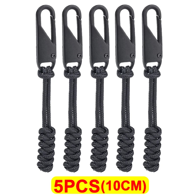 Universal Metal Zipper Pull Outdoor Bag Zipper Pull Head Umbrella Rope Woven Zipper Replaceable DIY Craft Sewing Tool Repair Kit