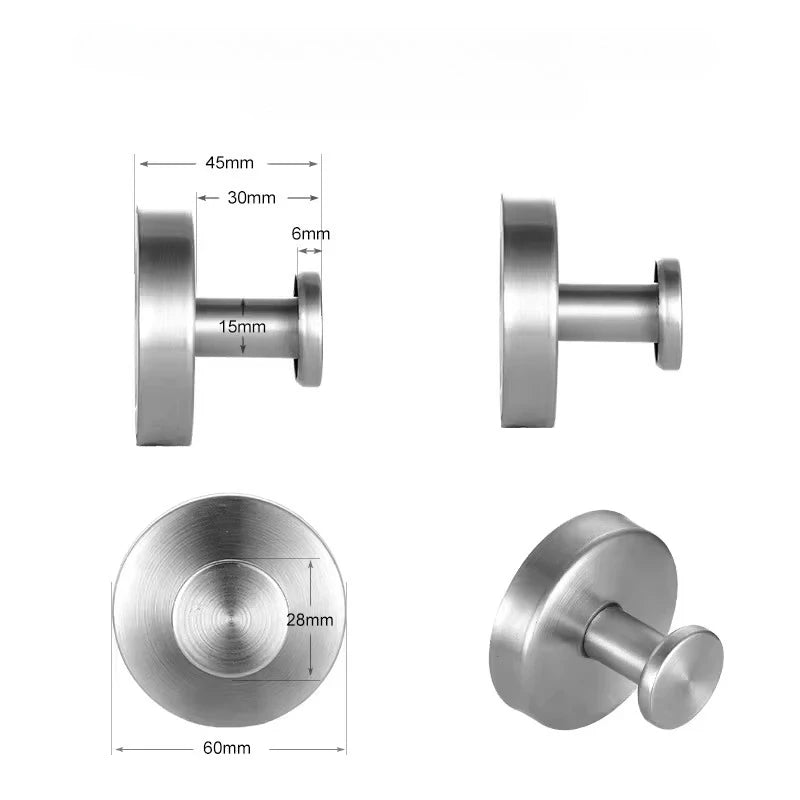 Reusable Stainless Steel Suction Cup Hook Waterproof Wall Mount