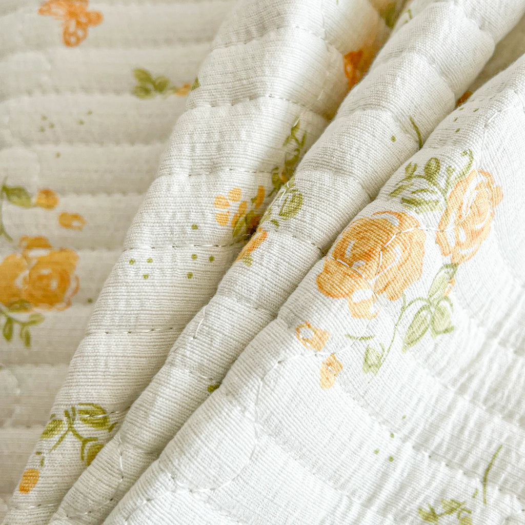 Thickened Quilted Bedspread for Single Double Bed Floral Soft Breathable Summer Quilt Machine Washable Dust-proof Bed Cover Set