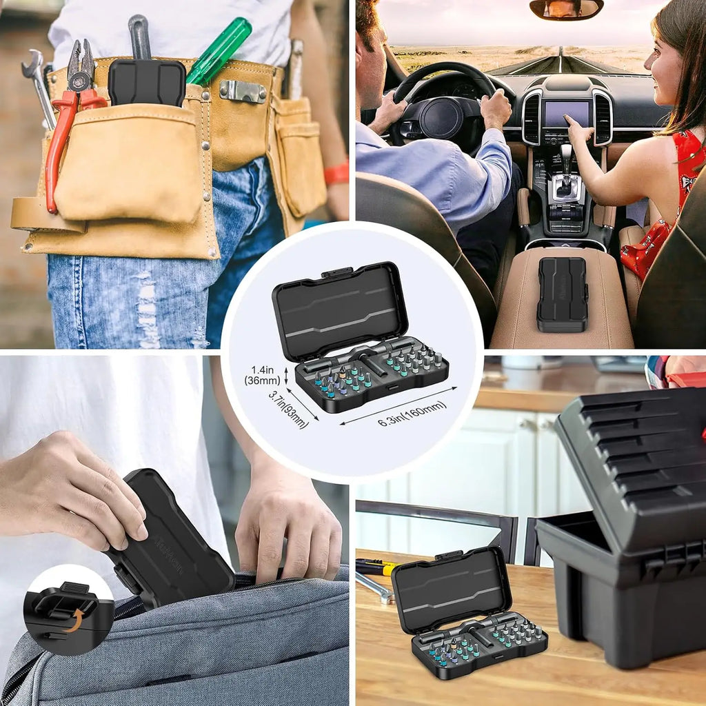 24-In-1 Multifunctional Screwdriver and Ratchet Wrench Set