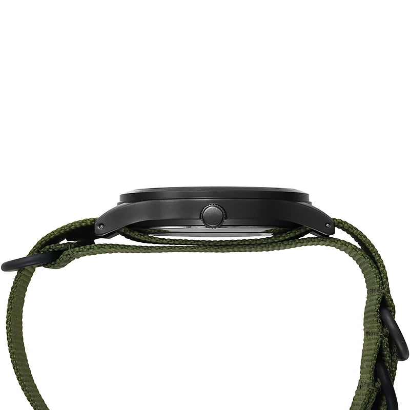TPW Field Watch Easy Reading Fabric Strap 24 Hours Display Quartz