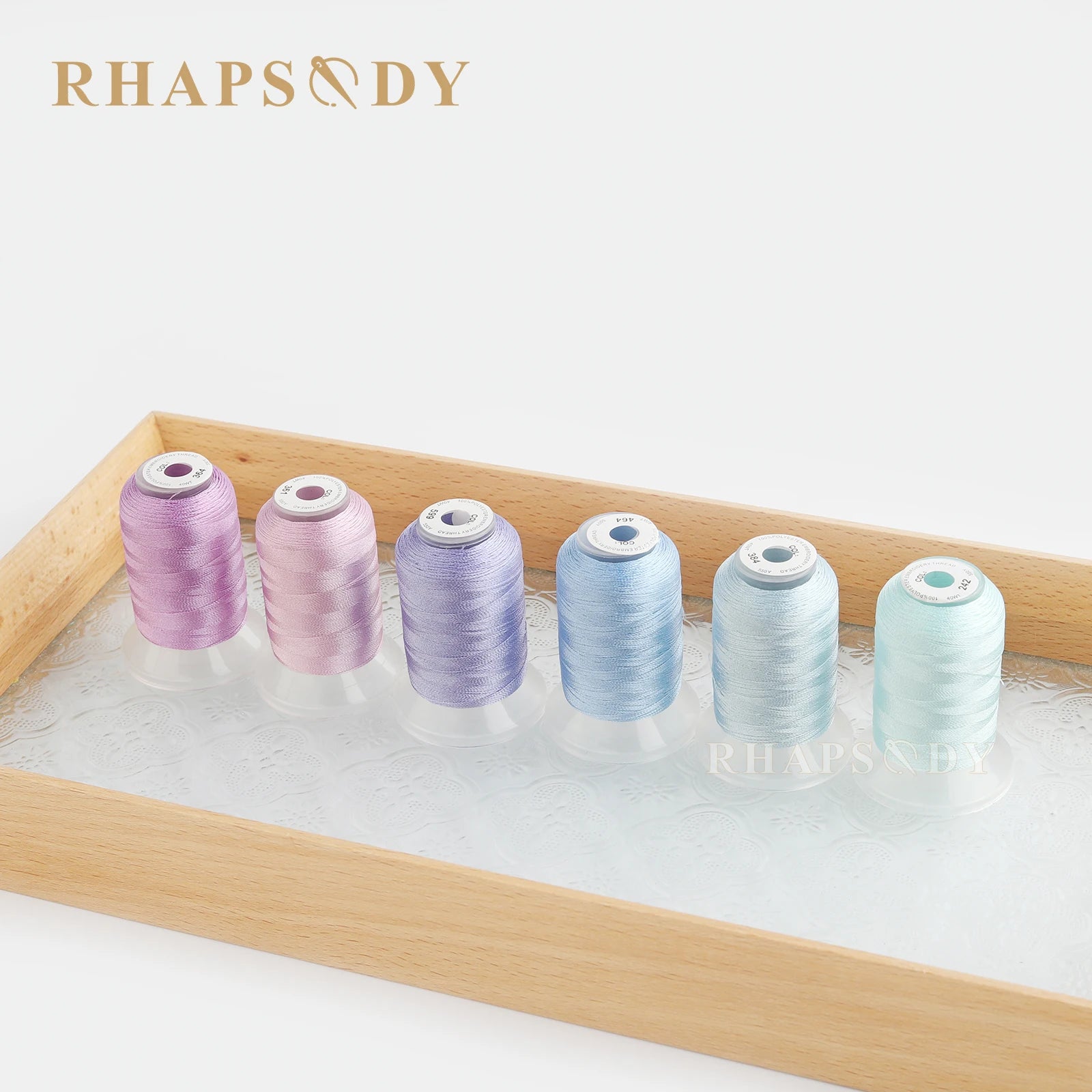 Rhapsody 40WT Polyester Embroidery Machine Thread 550Y 60 Colors Brother Babylock Janome Singer Pfaff Husqvarna Bernina Sewing