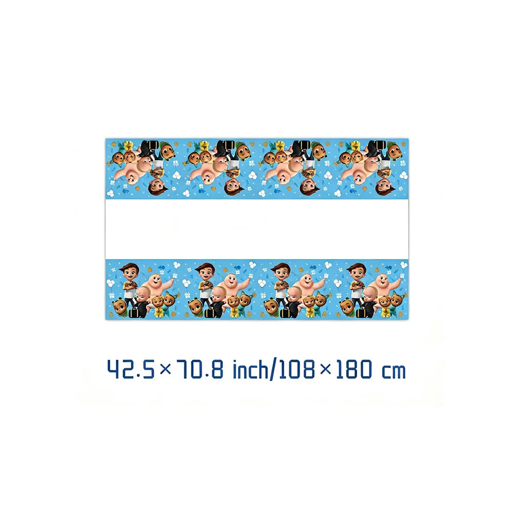 The Boss Baby Cartoon Birthday Party Decorations Backdrop Banner