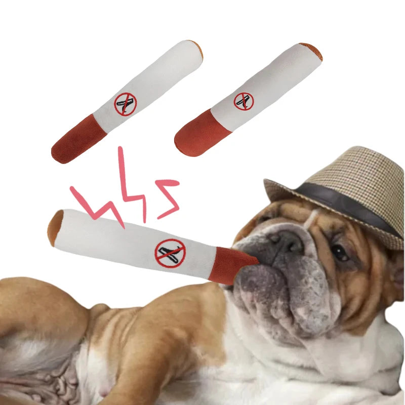 Interactive Dog Joint Sound Puppy Toys Cigar for Small Resistant