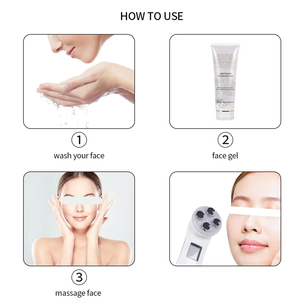 5-IN-1 RF EMS Electroporation Radio Frequency LED Photon Beauty Device Skin Lifting Tighten Anti-Wrinkle Skin Care Face Massager