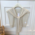 Korean Knitted Shawl Summer Fashionable Versatile Fake Collar Neck Guard Knotted Cape Shoulder Scarf Solid Color Scarve Women