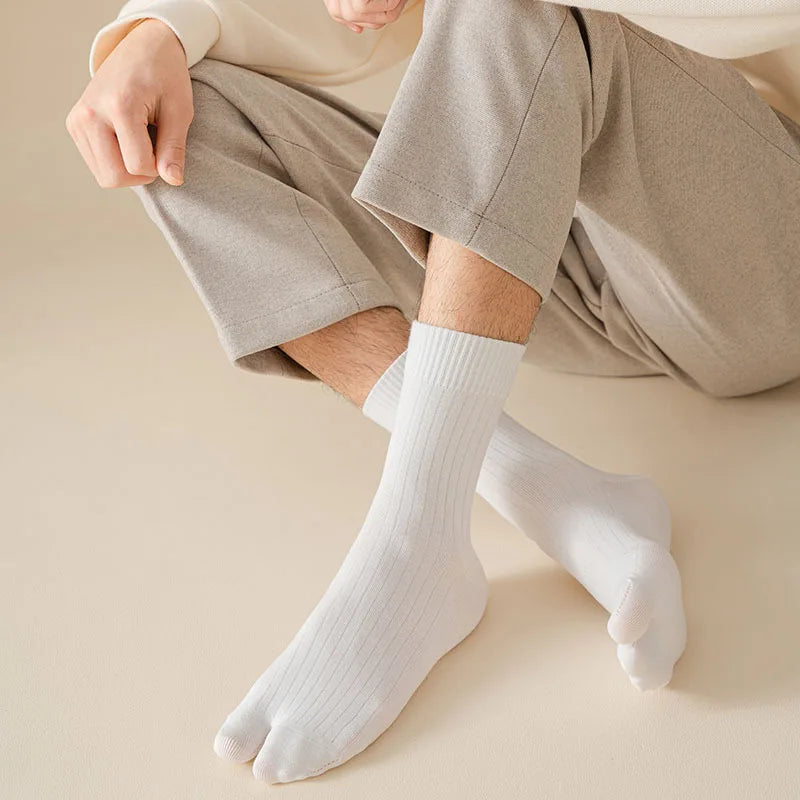 Fashion Japanese Style Tabi Toe Socks for Men Women Summer Fiber Two Finger Socks Kimono Flip Flop Sandal Split Tabi Toe Sock