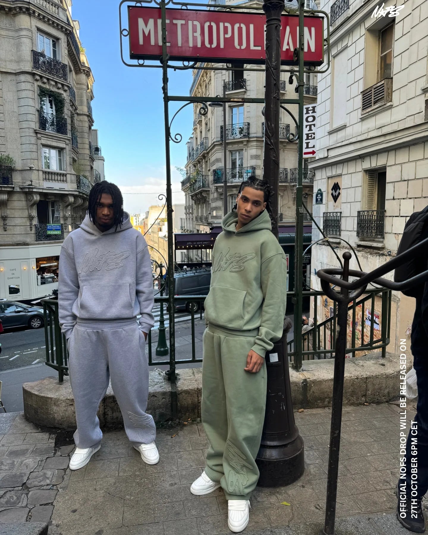Letter patch embroidered hooded sweatshirt suit new fashion brand loose hip hop street retro pullover trousers suit hot sale