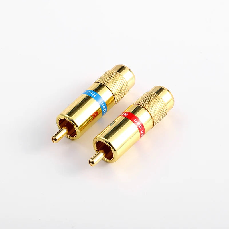 HIFI 24K Gold Plated Van den Hul RCA Plugs