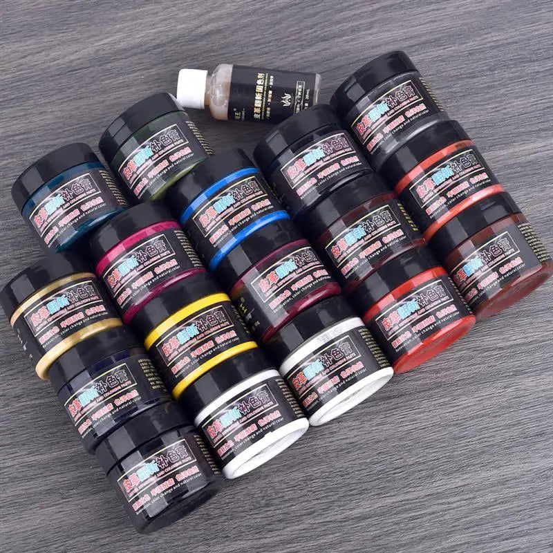 50ml Leather Paint Shoe Cream Coloring Leather Dye Repair Restoration Colors Change Paints For Bag Sofa Car Seat Scratch Brown