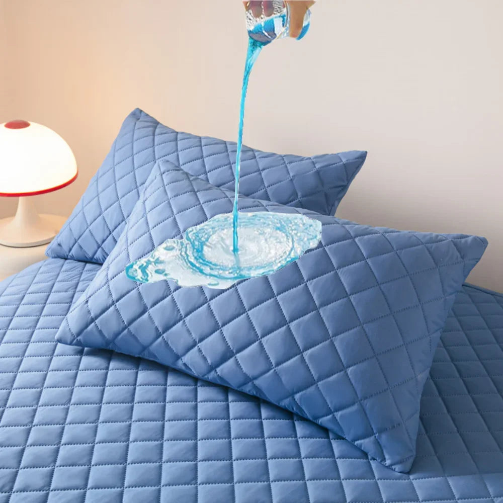 Waterproof Pillowcase, Excluding Pillows 3 Types of Jacquard 48x74cm Pillowcase for Bedroom,Pillow Cover for Home