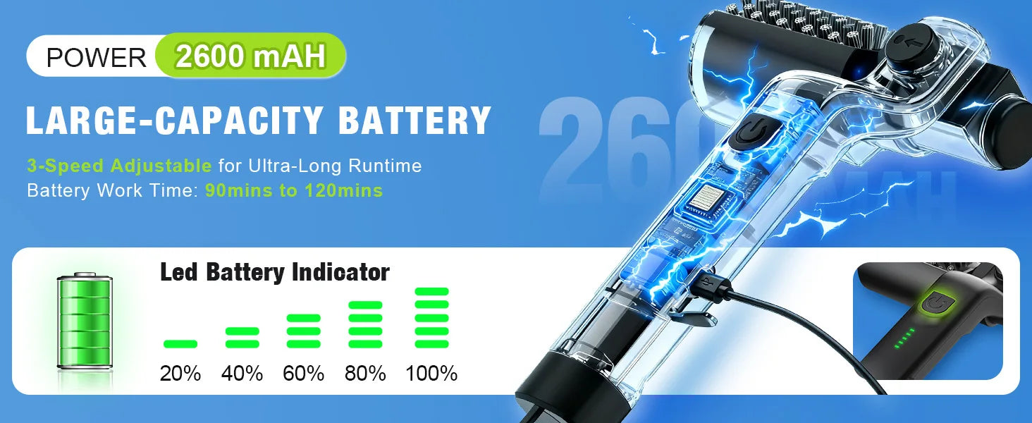 Electric Rotary Grill Brush Wireless Stainless Steel BBQ Cleaner Brush 3-Speed Power Control for Outdoor Gril BBQ Accessoires