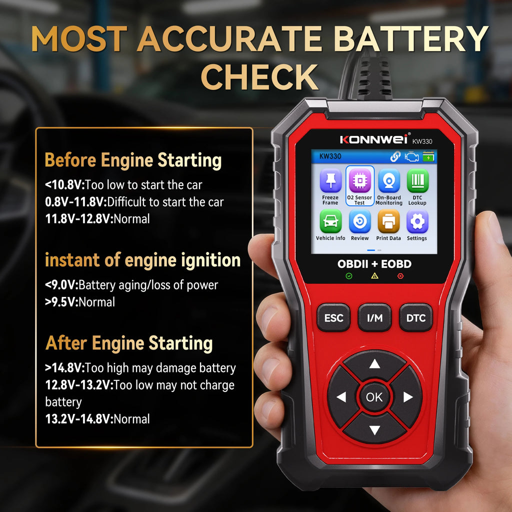Konnwei Kw330 Car OBD2 Scanner Diagnostic Tool Professional Engine