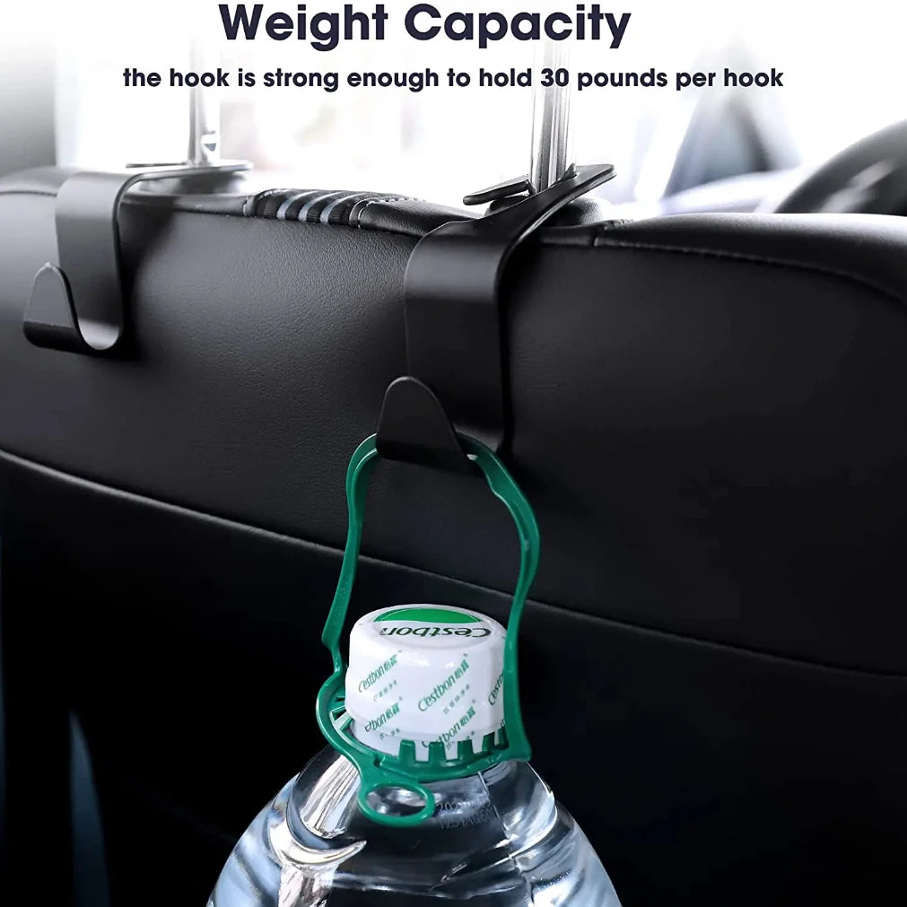 4Pack Hooks for Bags Car Clips Front Seat Headrest Organizer Holder Auto Fastener Hangers Car Storage Interior Accessories2025