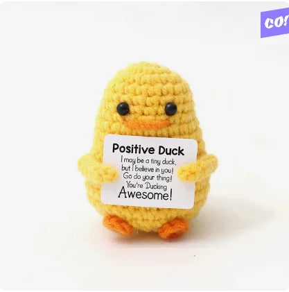 New Positive Energy Potato Hug Pocket Mini Handmade Plush Wool Knitting Doll with Card Funny Christams Gift Home Room Decoration