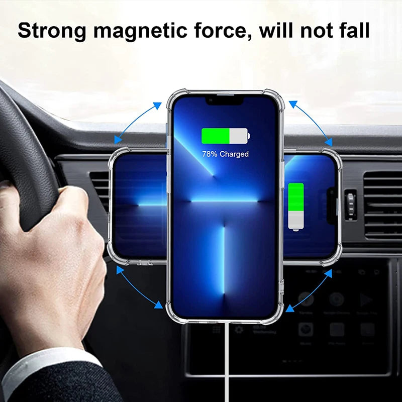 For Magnetic Plate Ring For Magsafe Wireless Charger   Plastic Sheet Sticker Magnet Car Phone Holder For Phone 14 13 12 Xiaomi