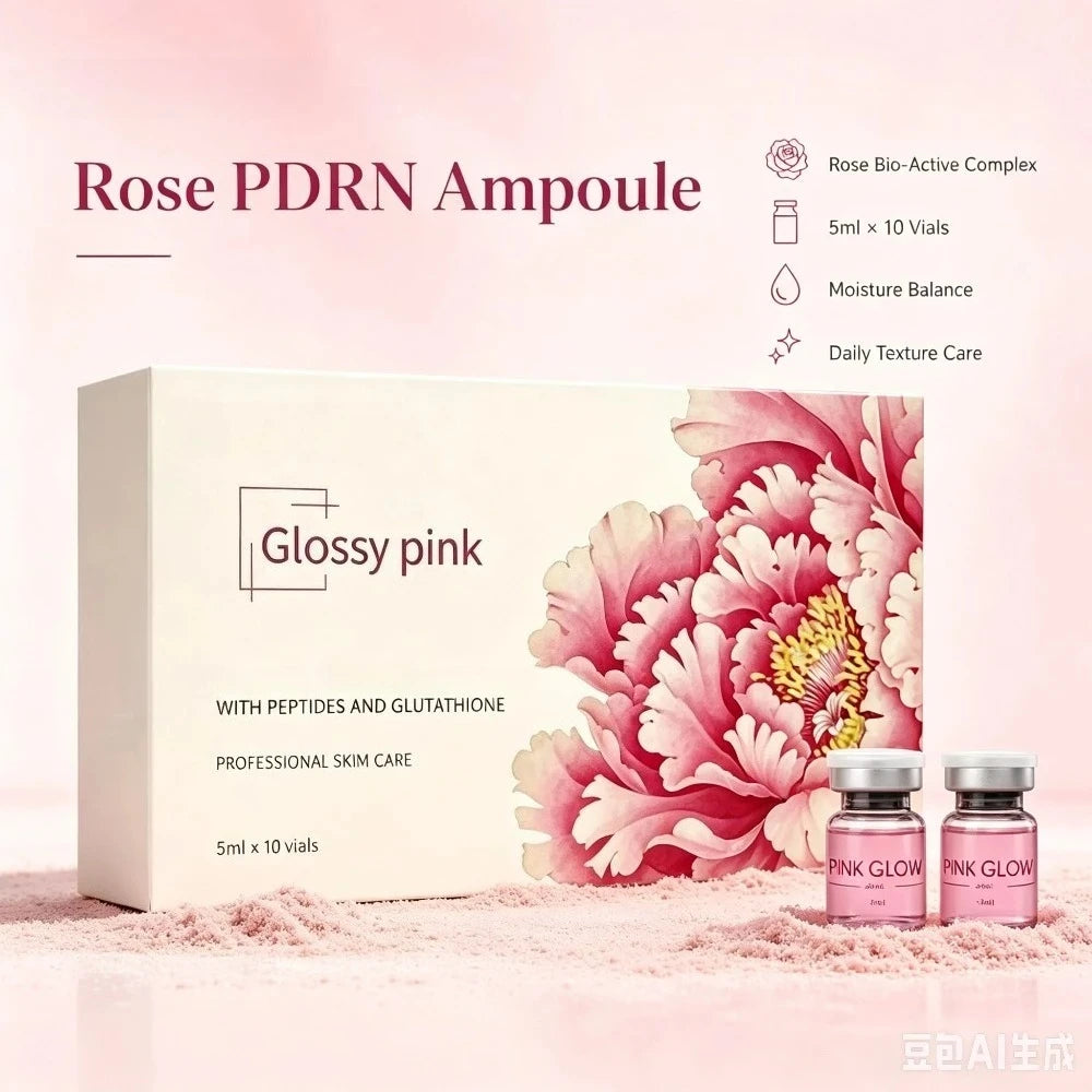 Rose Pink PDRN Facial Ampoule With HA And Peptide