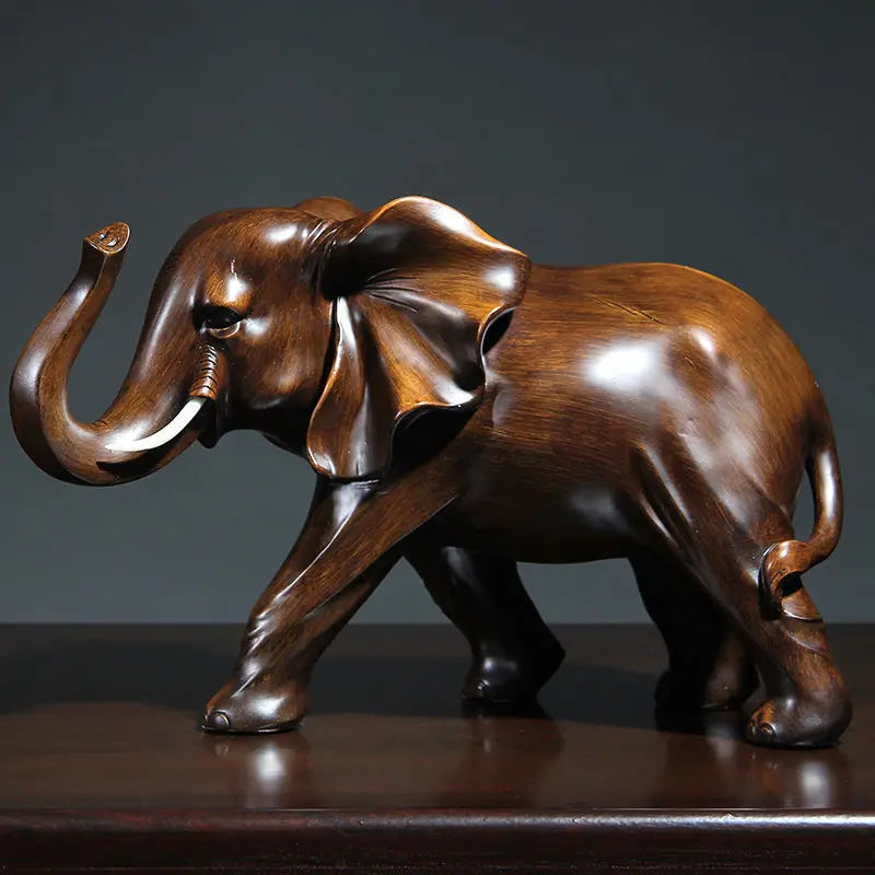 Resin Elephant Ornaments, Handmade Crafts, Home Decoration, Living Room and Office, Animal Statue, High Quality Gift, New