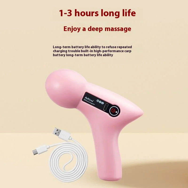 Original Mini Massage LCD Screen 6 Heads Gun Muscle Massager Portable Electric Fascia Gun for Neck Foot Body Fascia Gun
