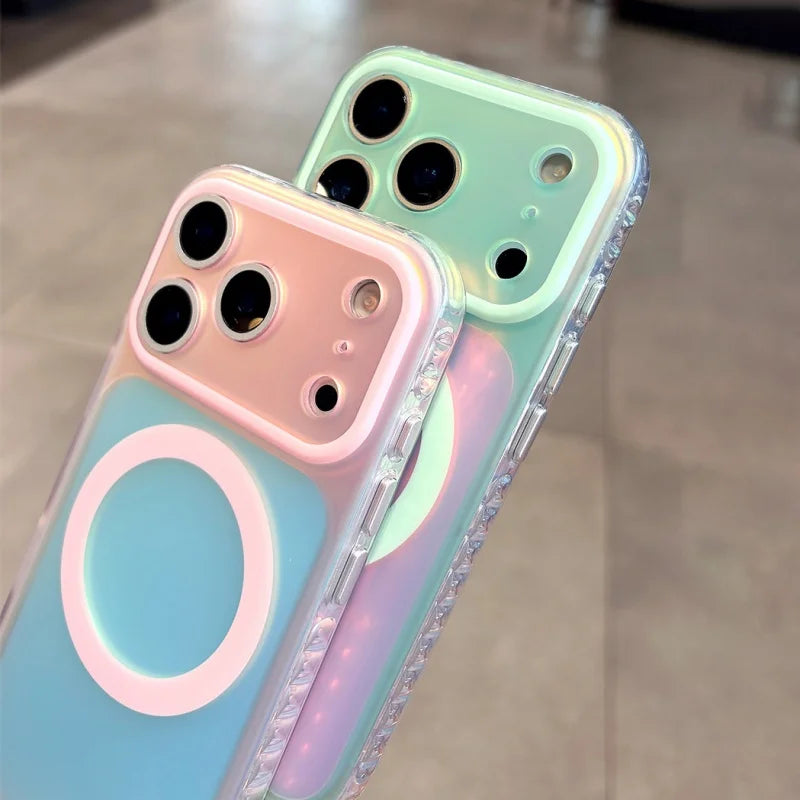 Luxury Laser Aurora Gradient for Magsafe Phone Case for IPhone 18