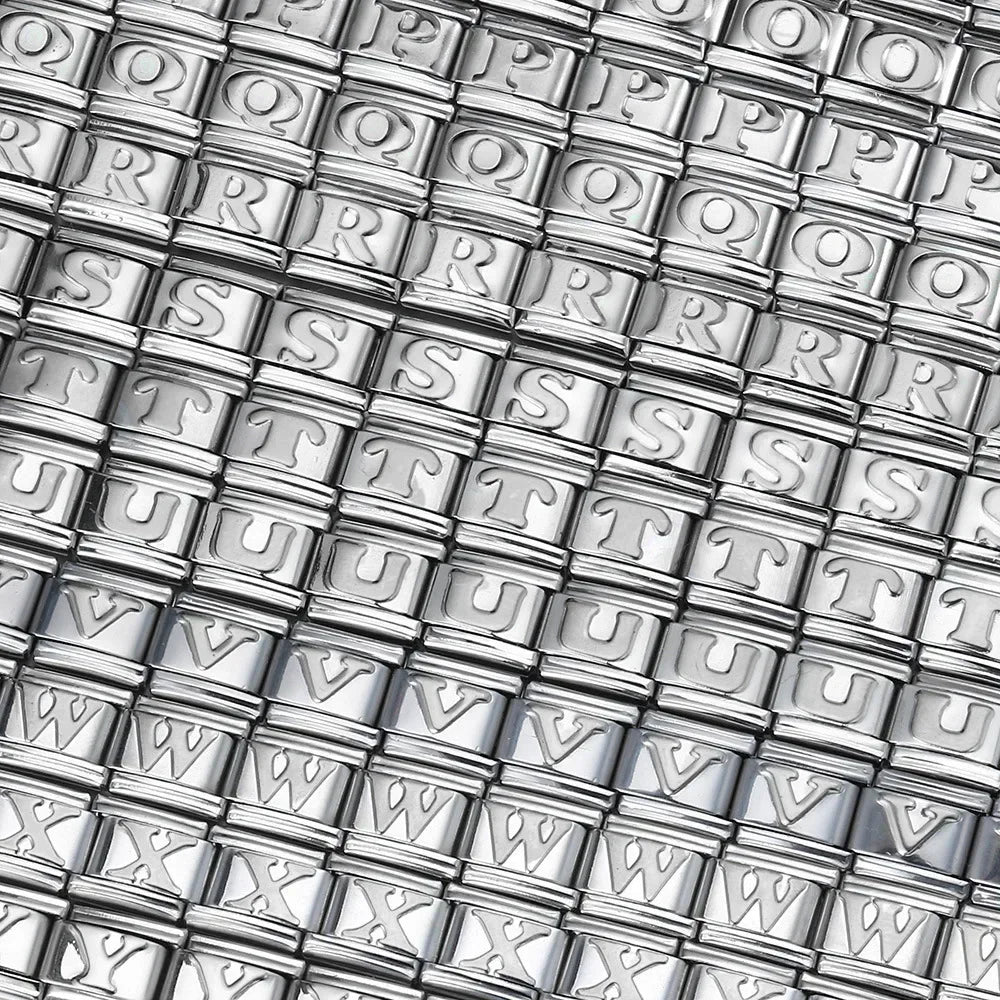 Y2K Silvery Color 26 English Letters Italian Charm Fashion Links