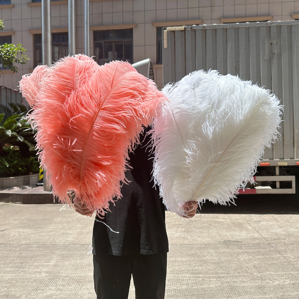 10PCS/Lot White Ostrich Feathers Plume for Wedding Table Centerpieces Carnival Prime Decor  45-50CM 55-60CM Ostrich Plumas Large