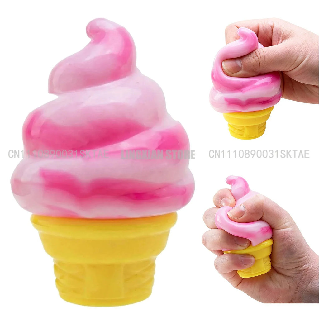 Ice Cream Shaped Decompression  Needoh Nice Cream Cone Surprise Stress Relief Squeeze Party Gifts Ornaments