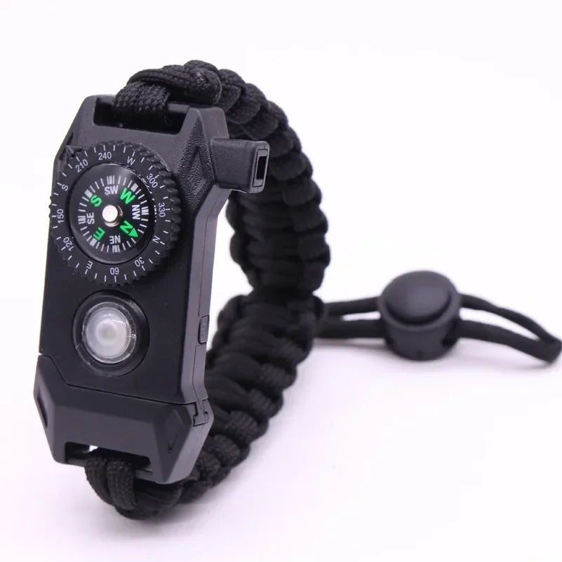 Fashion Men Outdoor LED Light Survival Umbrella Rope SOS