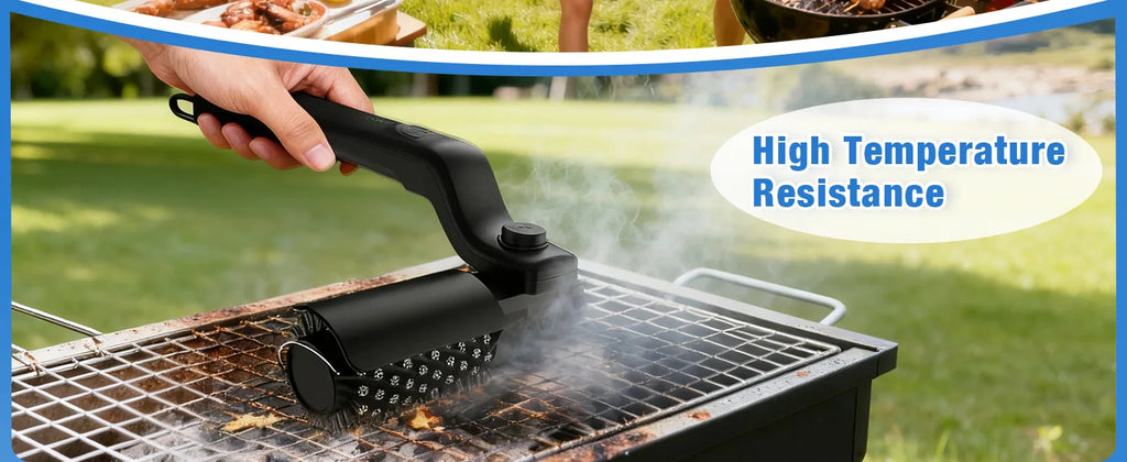 Electric Rotary Grill Brush Wireless Stainless Steel BBQ Cleaner Brush 3-Speed Power Control for Outdoor Gril BBQ Accessoires