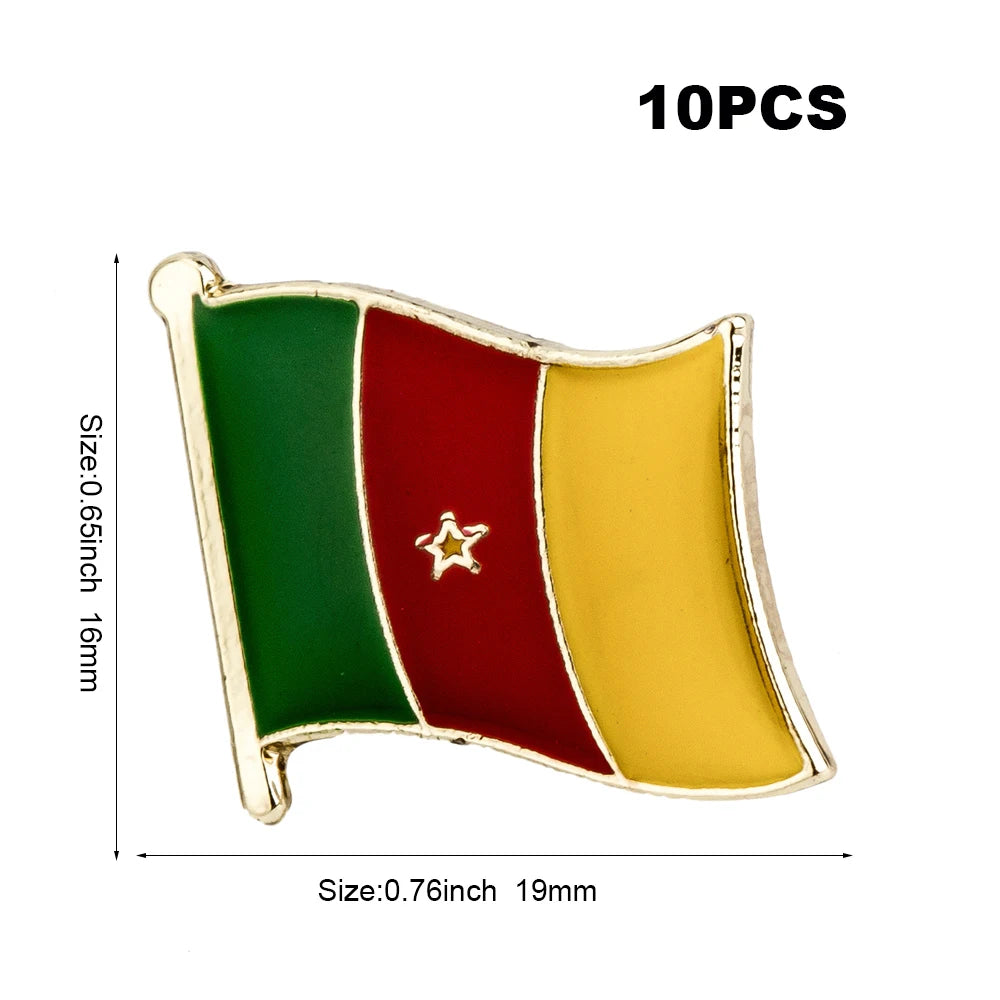 10pcs a lot   Flag Laple Pin Badge Brooch Cambodia Canada Czech Rep. Zimbabwe Kuwait Croatia Kenya Kazakhstan Haiti