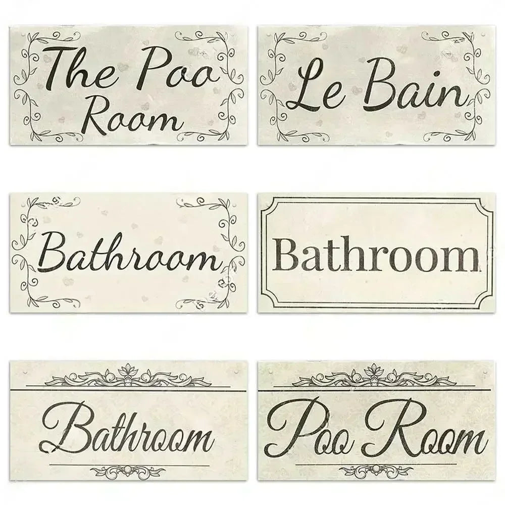 Home decor Toilet Signs Wooden Hanging Plaque Decorative Plaque for Toilet Door Hanging Sign Wood In Bar Pub Beach decor