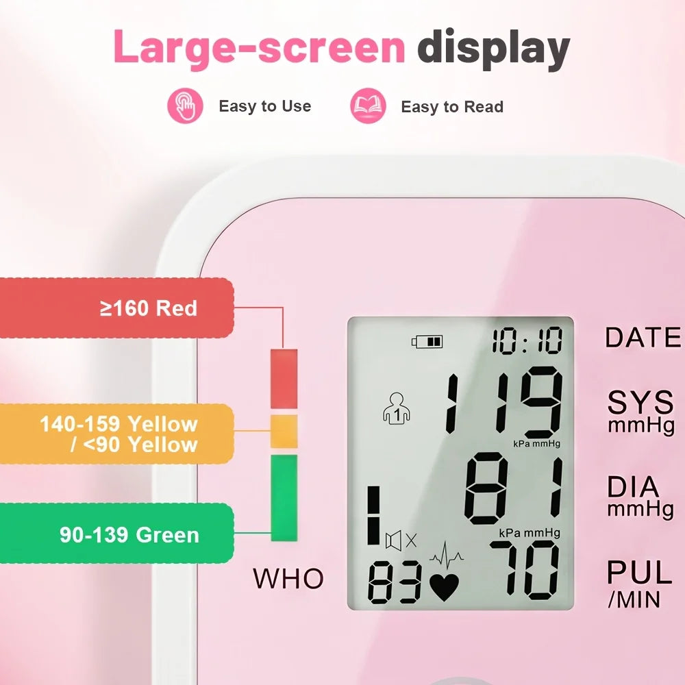 Upper Arm Blood Pressure Monitor Automatic Digital Heart Rate