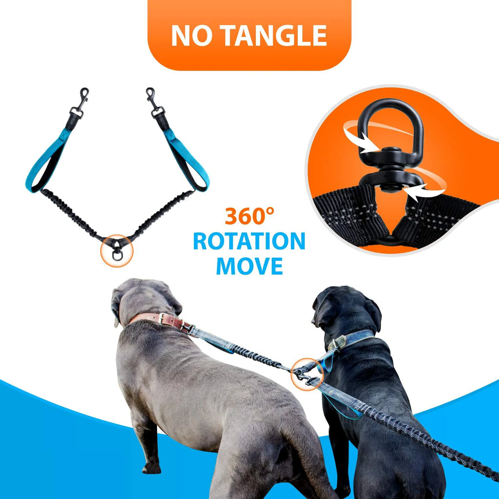 Explosion-Proof Short Elastic Buffer Pet Leash One-Hand Drag Two-Walking Rope Running Dog Accessories for Small Large Dogs