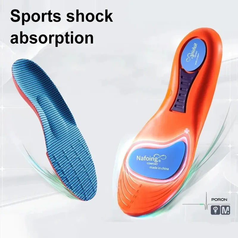 Sport Orthopedic Insoles for Feet Men Women EVA Breathable Shock Absorption Shoes Insole for Running Basketball Sport Care Pads