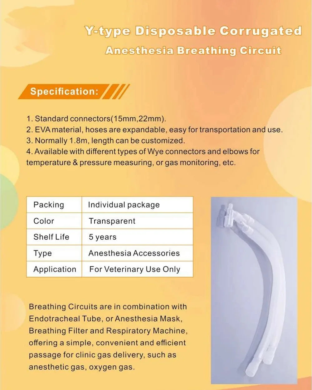 Animal Anesthesia Machine Reservoir Bag, Non-Latex Simulated Lung Reservoir Bag, Breathing Bag, Anesthesia Breathing Circuit