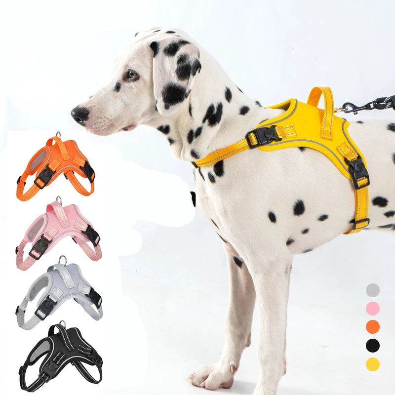 Dog Harness Pet Saddle Quick Wear Structure Protection Ultra Light Chest Strap Safety Anti Break Explosion Proof Dog Vest