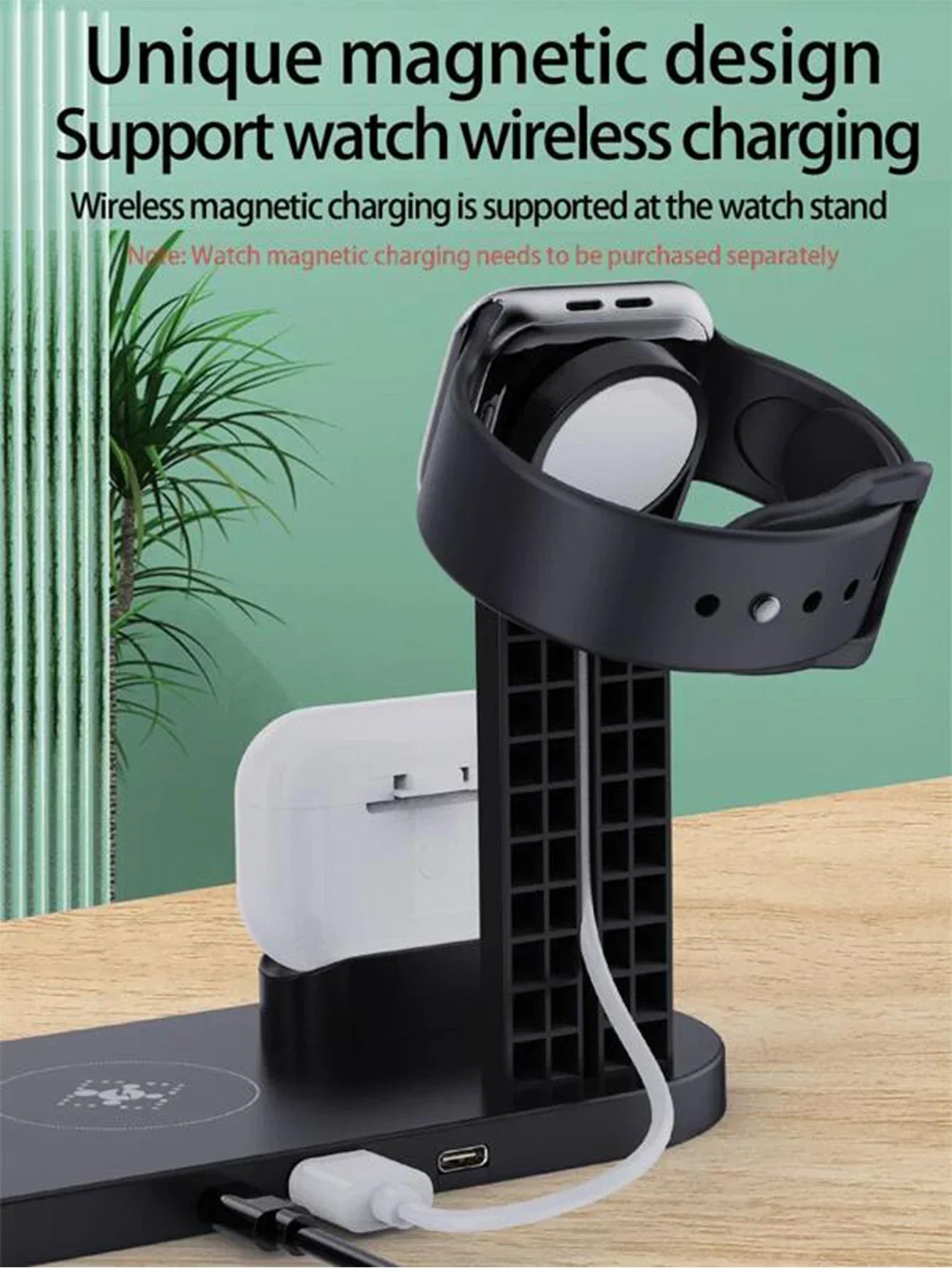 7 In 1 Wireless Charger Stand For iPhone 1-12 Apple Watch 9/8/7/6 Airpods Pro2/1 Phone Chargers Fast Charging Dock Station